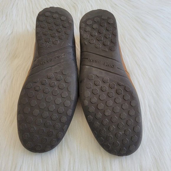 Cole Haan Mens Sz 9.5 Loafer Brown Leather Slip On Dress Driving Shoes 12602 main image 5